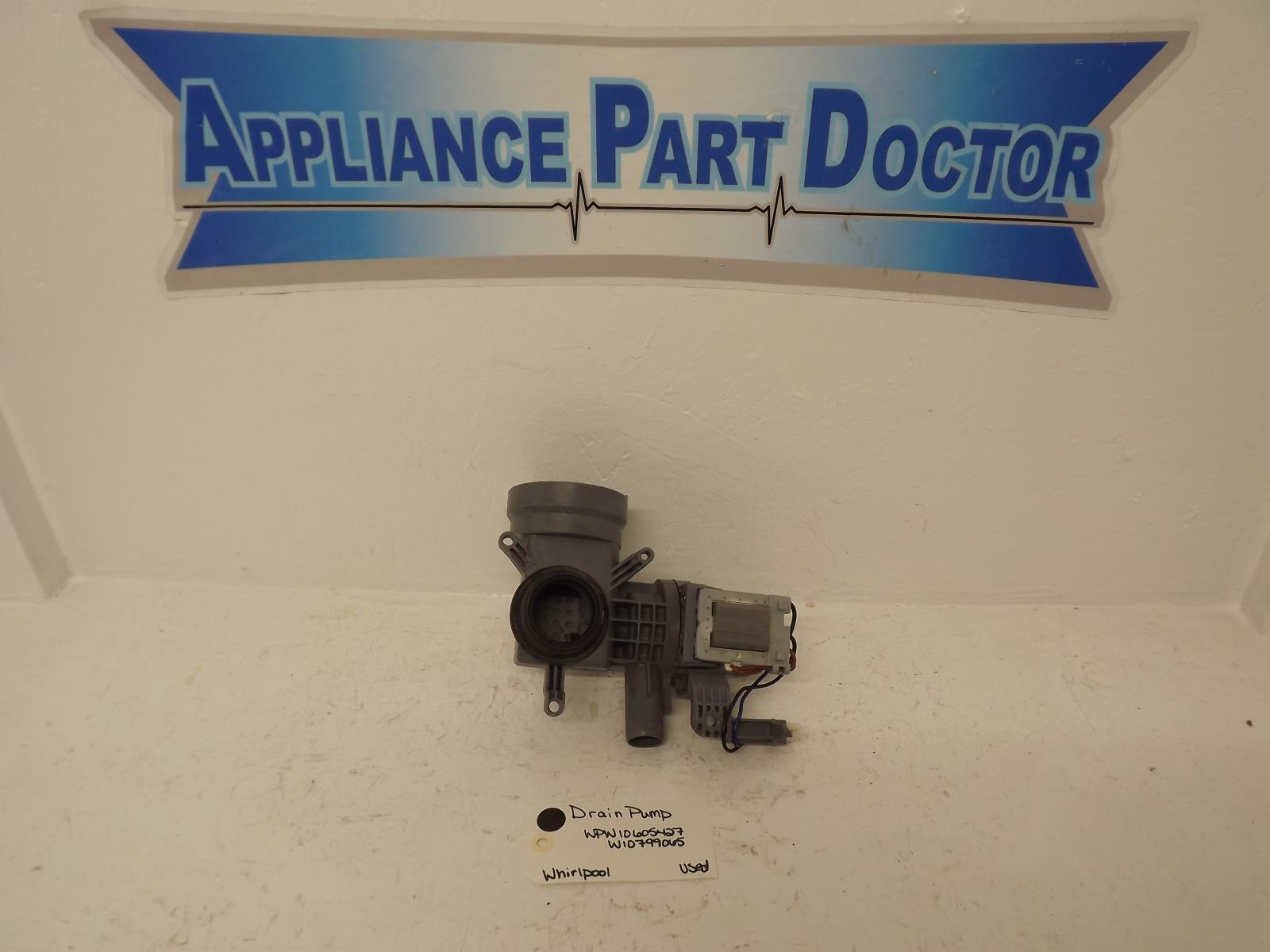 Whirlpool Washer WPW10605427 W10799065 Drain Pump Used Whirlpool Washer WPW10605427 W10799065 Drain Pump Used